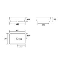Раковина-чаша Point Афина 50 Белая арт-PN43041 — фото 3, Раковины накладные