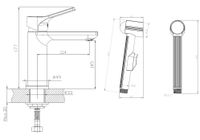 Смеситель "Eiger" с гигиен. душем, с акс., арт. EG 27H — фото 2, Гигиенические души