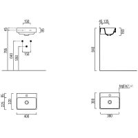 Товар: Раковина GSI Nubes 40 9684111 Белая - фото 4 Раковина GSI Nubes 40 9684111 Белая — фото 4, Раковины