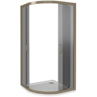 Душевой уголок Good Door Jazze 90x90 R-90-C-G профиль Золото стекло прозрачное — фото 3, Душевые уголки