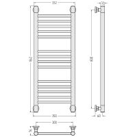 Водяной полотенцесушитель Сунержа Богема+ прямая 800х300 12-0220-8030 Белый — фото 3, Водяные полотенцесушители