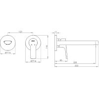 Смеситель для раковины E.C.A. Luna 102167606EX-YY Хром — фото 2, Смесители для раковины
