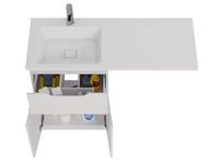 Товар: Тумба Vega, 60 см, напольная, 1 ящик, 2 дверцы, белый глянец - фото 5 Тумба Vega, 60 см, напольная, 1 ящик, 2 дверцы, белый глянец — фото 5, Тумбы под раковину