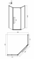 Товар: Душевой уголок Ambassador Ritz 90х90 112011202 профиль Черный стекло прозрачное - фото 8 Душевой уголок Ambassador Ritz 90х90 112011202 профиль Черный стекло прозрачное — фото 8, Душевые уголки