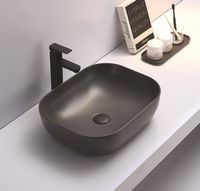 Раковина-чаша CeramaLux 50 78104MDH-2 Серая — фото 1, Раковины накладные