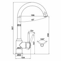 Смеситель для кухни Swedbe Selene 7440 Хром — фото 6, Смесители для кухни