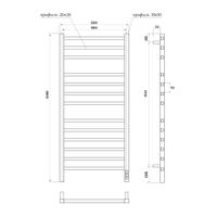 Товар: Полотенцесушитель электрический Point Вега PN71850GB П12 500x1000, диммер справа, графит блеск - фото 2 Полотенцесушитель электрический Point Вега PN71850GB П12 500x1000, диммер справа, графит блеск — фото 2, Электрические полотенцесушители