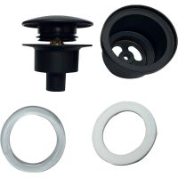 Донный клапан Haiba HB64-7 click-clack Черный матовый — фото 3, Донные клапаны