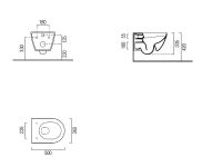 Унитаз GSI Pura 881611 подвесной без сиденья — фото 6, Унитазы