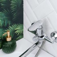 Смеситель для ванны Ростовская Мануфактура Сантехники Boou B8274-18F универсальный Хром — фото 2, Для душа и ванны