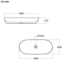 Товар: Раковина-чаша Bond Oval 80 S51-800 Белый глянец - фото 3 Раковина-чаша Bond Oval 80 S51-800 Белый глянец — фото 3, Раковины