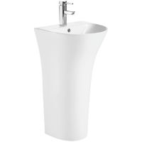 Раковина CeramaLux 48 G-307 Белая — фото 1, Раковины напольные