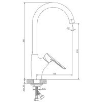 Смеситель для кухни Haiba HB70198 Хром — фото 2, Смесители для кухни