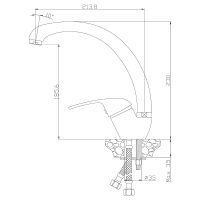 Смеситель для кухни Rossinka Y40-23 Хром — фото 2, Смесители для кухни