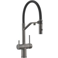 Смеситель для кухни Milacio Ultra MCU.557.GM Вороненая сталь — фото 1, Смесители для кухни