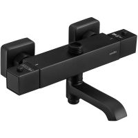 Смеситель для ванны Swedbe Hermes 9043B с термостатом Черный матовый — фото 7, Для душа и ванны