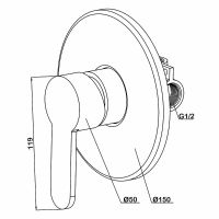 Смеситель для душа Swedbe Platta 5517 Хром — фото 5, Смеситель для душа