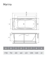 Товар: Акриловая ванна Relisan Marina 170x75 Гл000008874 без гидромассажа - фото 3 Акриловая ванна Relisan Marina 170x75 Гл000008874 без гидромассажа — фото 3, Ванны