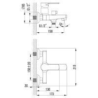Товар: Смеситель для ванны Lemark Plus Grace LM1512C Хром - фото 2 Смеситель для ванны Lemark Plus Grace LM1512C Хром — фото 2, Для душа и ванны