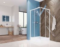 Душевой уголок Melodia della vita Cube 90x90 MCNCB9090TWt профиль Белый стекло прозрачное — фото 4, Душевые уголки