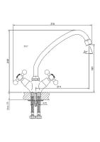 Товар: Смеситель для кухни Haiba HB4519 Хром - фото 2 Смеситель для кухни Haiba HB4519 Хром — фото 2, Смесители для кухни