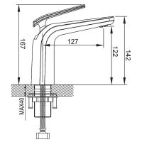 Товар: Смеситель для раковины Rose R39 R3901 Хром - фото 2 Смеситель для раковины Rose R39 R3901 Хром — фото 2, Смесители для раковины
