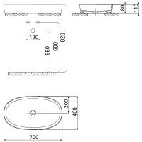 Товар: Раковина-чаша Creavit Loop 70 LP170-00CB00E-0000 Белая - фото 2 Раковина-чаша Creavit Loop 70 LP170-00CB00E-0000 Белая — фото 2, Раковины