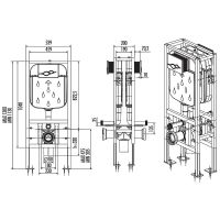 Инсталляция Creavit GR5005.00 для унитаза без клавиши смыва — фото 2, Инсталляции