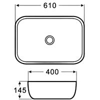 Раковина-чаша Azario 61 AZ-2143P Белая глянцевая — фото 2, Раковины