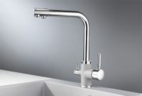 Granula-3015, XРОМ/АЛЮМИНИУМ, СМЕСИТЕЛЬ КУХОННЫЙ — фото 1, Смесители для кухни