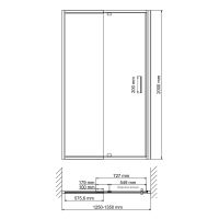 Товар: Berkel Душевая дверь арт-48P30 - фото 2 Berkel Душевая дверь арт-48P30 — фото 2, Распашные душевые двери