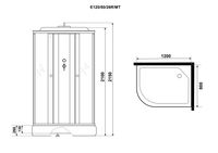 Товар: Душевая кабина Niagara Eco E120/80/26R/MT (120х80х215) средний поддон(26см),стекло матовое,4 места - фото 4 Душевая кабина Niagara Eco E120/80/26R/MT (120х80х215) средний поддон(26см),стекло матовое,4 места — фото 4, Душевые кабины