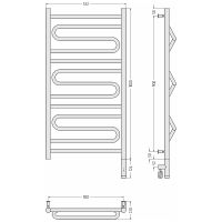Электрический полотенцесушитель Сунержа Элегия 3.0 1000x500 R 31-5819-1050 Черный матовый — фото 3, Электрические полотенцесушители