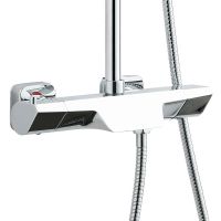 Товар: Душевая система Bond Cube B03-9400 с термостатом Хром - фото 10 Душевая система Bond Cube B03-9400 с термостатом Хром — фото 10, Душевые системы