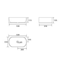 Раковина-чаша Point Виктория 53 PN43061 Белая — фото 3, Раковины накладные
