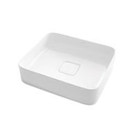 ДЖОЙ, накладной умывальник для установки на столешнице, керамический, с заглушкой сливного отверстия — фото 1, Раковины накладные