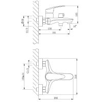 Товар: Смеситель для ванны Lemark Linara LM0414C Хром - фото 2 Смеситель для ванны Lemark Linara LM0414C Хром — фото 2, Для душа и ванны