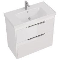 Товар: Тумба PRIME, 90 см, подвесная/напольная, 2 ящика, белый глянец - фото 5 Тумба PRIME, 90 см, подвесная/напольная, 2 ящика, белый глянец — фото 5, Тумбы под раковину