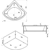 Товар: Акриловая ванна Bas Риола 135x135 В 00030 без гидромассажа - фото 3 Акриловая ванна Bas Риола 135x135 В 00030 без гидромассажа — фото 3, Ванны
