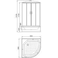 Товар: Душевая кабина Parly Classic Эконом 80x80 EC821 без гидромассажа - фото 2 Душевая кабина Parly Classic Эконом 80x80 EC821 без гидромассажа — фото 2, Душевые кабины