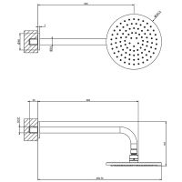 Верхний душ Gessi Emporio Shower 47382#299 Черный матовый — фото 2, Верхние души