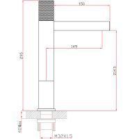 Смеситель для раковины Bronze de Luxe Avantgarde Черный Красный арт-2030RH — фото 9, Смесители для раковины