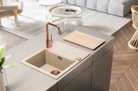 Мойка для кухни ALVEUS GRANITAL CADIT 10 TERRA - G22 590 X 500 1X в комплекте с сифоном 1132823, — фото 2, Кухонные мойки