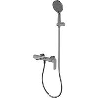 Смеситель для ванны AQUAme Monza AQM6312GM Оружейный металл — фото 1, Для душа и ванны