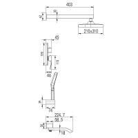 Товар: Душевая система Rose R15F R1535F Белая Хром - фото 2 Душевая система Rose R15F R1535F Белая Хром — фото 2, Душевые системы