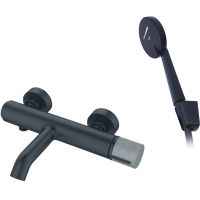 Смеситель для ванны Bronze de Luxe Focus 24603BG Черный матовый — фото 1, Смеситель для ванны