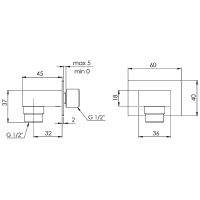 Шланговое подключение Remer 309WVO Бронза — фото 2, Комплектующие для душевого оборудования