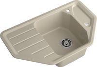 GRANFEST Мойка CORNER 800E угловая 800*500мм топаз арт.GF-C — фото 1, Кухонные мойки