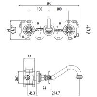 Смеситель для раковины Gattoni TRD TR105/18D0 Золото 24 карат — фото 2, Смесители для раковины