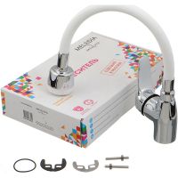 Смеситель для кухни Melodia della vita Ostessa MDV40616White Хром Белый — фото 4, Смесители для кухни